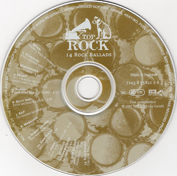 Various : Top Rock (14 Rock Ballads) (CD, Comp)