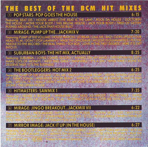 Various : The Best Of The BCM Hit Mixes (CD, Comp, P/Mixed)