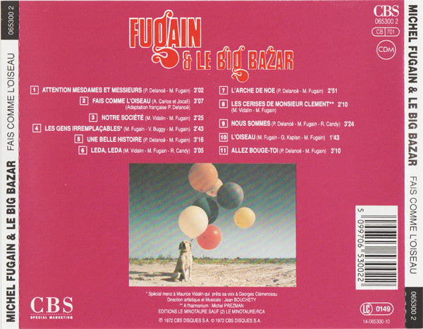 Michel Fugain : Fugain & Le Big Bazar (CD, Album, M/Print, RE)