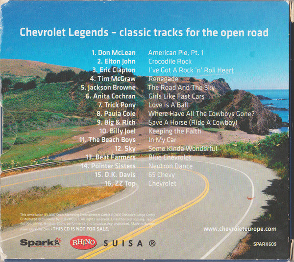 Various : Chevrolet Legends Volume 1 (CD, Comp, Dig)