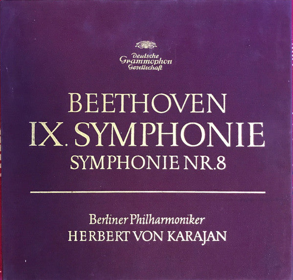 Ludwig van Beethoven - Berliner Philharmoniker / Herbert von Karajan : IX. Symphonie / Symphonie Nr. 8 (2xLP, Album + Box)