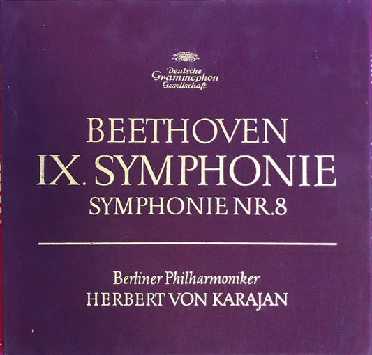 Ludwig van Beethoven - Berliner Philharmoniker / Herbert von Karajan : IX. Symphonie / Symphonie Nr. 8 (2xLP, Album + Box)