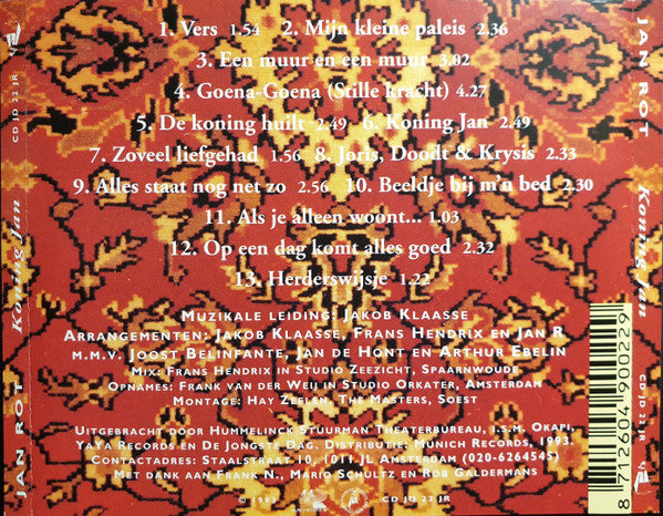 Jan Rot : Koning Jan (CD, Album)