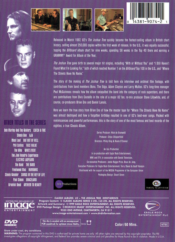 U2 : Classic Albums: The Joshua Tree (DVD-V, NTSC)