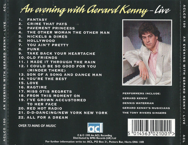 Gerard Kenny : An Evening With Gerard Kenny Live (CD, Album)