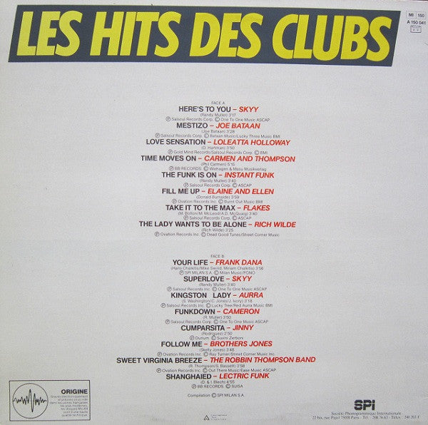 Various : Les Hits Des Clubs (LP, Comp)