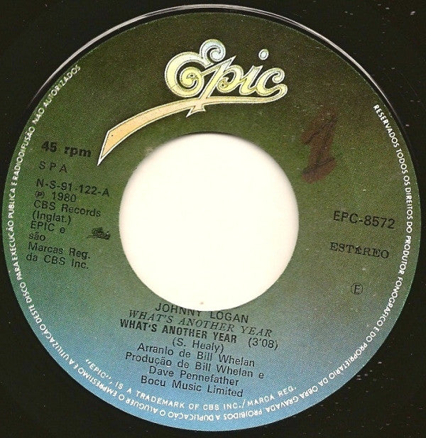 Johnny Logan : What's Another Year ! (7")