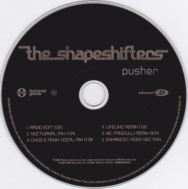 Shapeshifters : Pusher (CD, Single, Enh, Car)