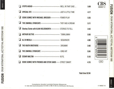 Various : Fusion - Drum International Jazz Festival Amsterdam 1990 (CD, Comp)