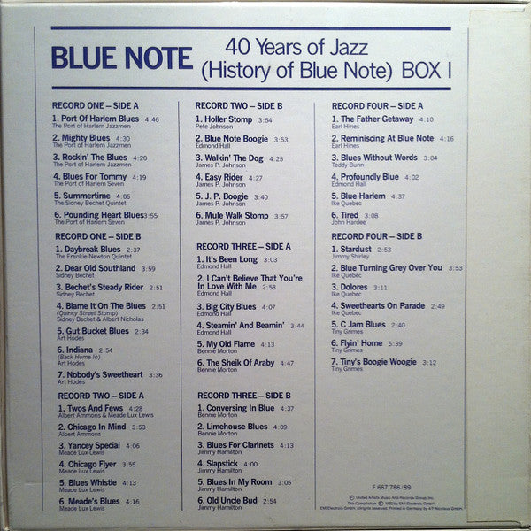 Various : 40 Years Of Jazz - The Best Of Blue Note - Box 1 (4xLP, Comp + Box)