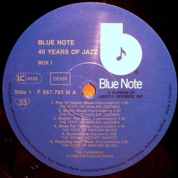 Various : 40 Years Of Jazz - The Best Of Blue Note - Box 1 (4xLP, Comp + Box)