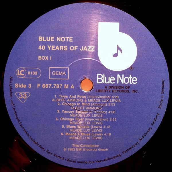 Various : 40 Years Of Jazz - The Best Of Blue Note - Box 1 (4xLP, Comp + Box)