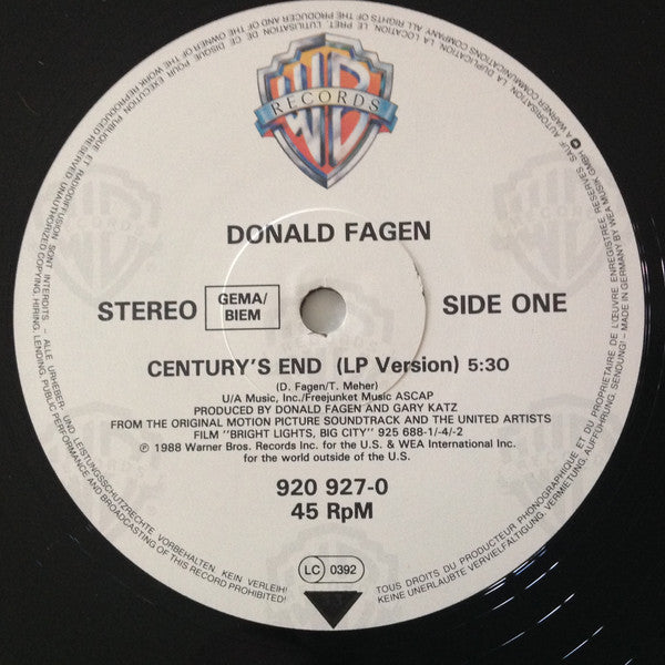 Donald Fagen : Century's End (12", Maxi)