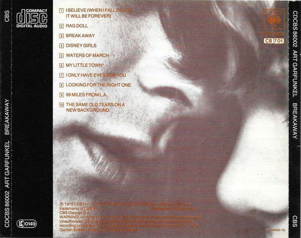 Art Garfunkel : Breakaway (CD, Album, RE, DAD)