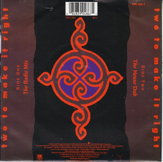 Seduction : Two To Make It Right (7", Single)
