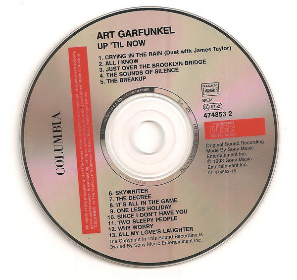Art Garfunkel : Up 'Til Now (CD, Album)