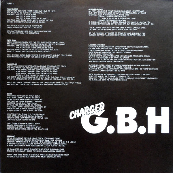 G.B.H. : City Baby Attacked By Rats (LP, Album)