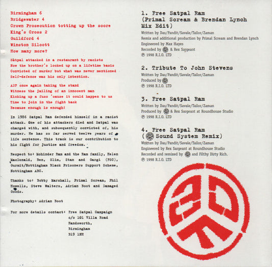 Asian Dub Foundation : Free Satpal Ram (CD, Maxi)