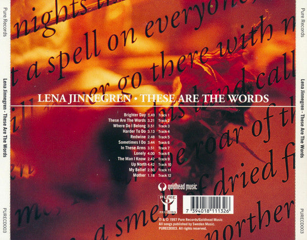 Lena Jinnegren : These Are The Words (CD)