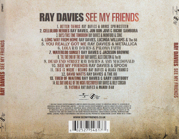 Ray Davies : See My Friends (CD, Album)