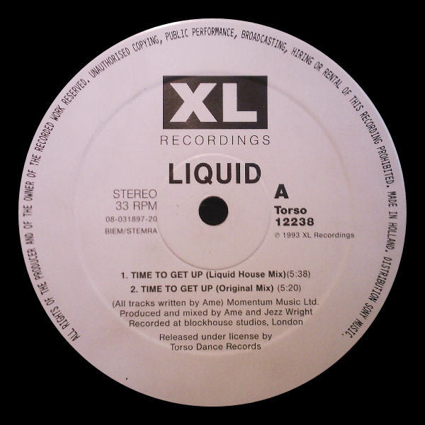 Liquid : Time To Get Up (12")