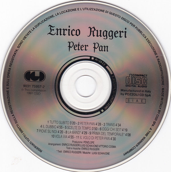 Enrico Ruggeri : Peter Pan (CD, Album)
