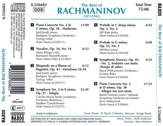 Sergei Vasilyevich Rachmaninoff : The Best Of (CD, Comp)