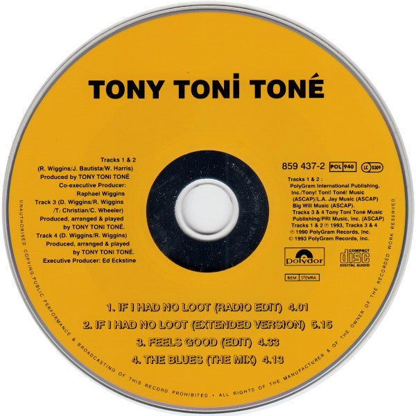 Tony! Toni! Toné! : If I Had No Loot (CD, Maxi)
