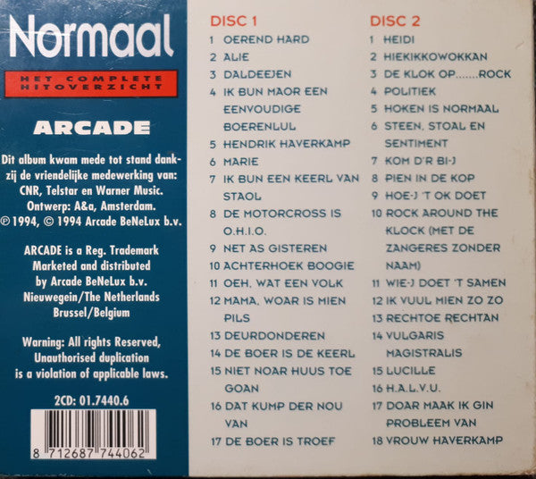 Normaal : Het Complete Hitoverzicht (2xCD, Album, Comp, RE, Dig)