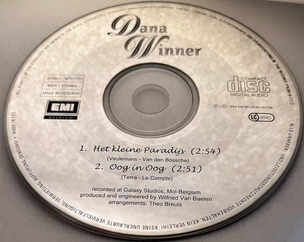 Dana Winner : Het Kleine Paradijs (CD, Single)