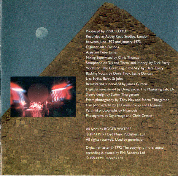 Pink Floyd : Dark Side Of The Moon (CD, Album, RE, RM)