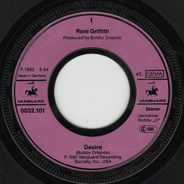 Roni Griffith : Desire (7", Single)