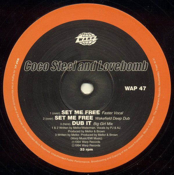 Coco Steel & Lovebomb : Set Me Free! (12")