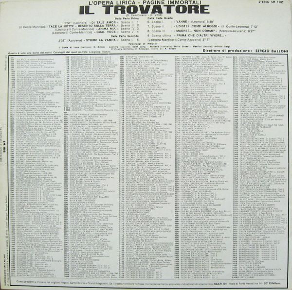 Giuseppe Verdi : Il Trovatore (LP)