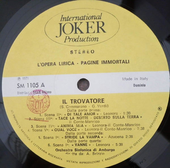 Giuseppe Verdi : Il Trovatore (LP)