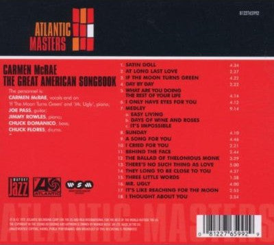 Carmen McRae : The Great American Songbook (CD, Album, RE)