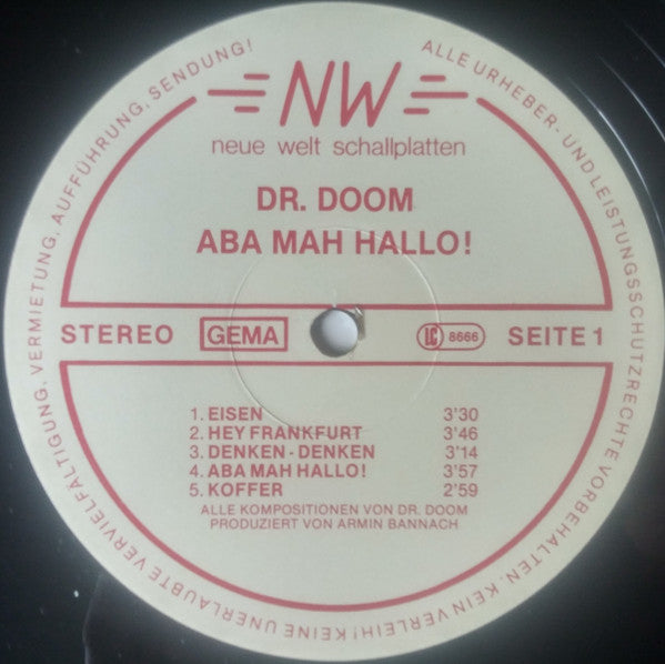 Dr. Doom (7) : Aba Mah Hallo! (LP, Album)