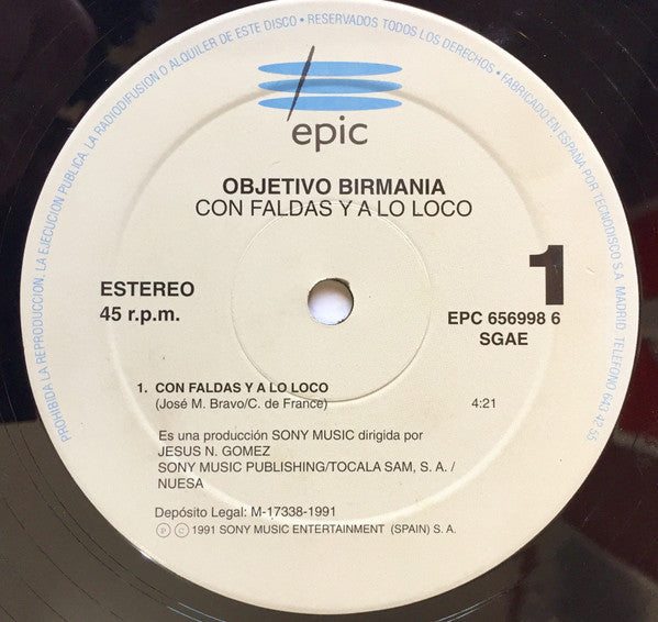 Objetivo Birmania : Con Faldas Y A Lo Loco (12", Maxi)