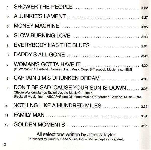 James Taylor (2) : In The Pocket (CD, Album, RE)