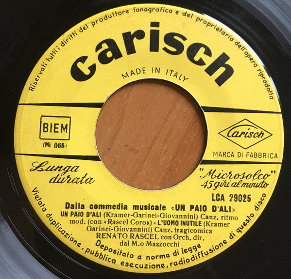 Renato Rascel : Un Paio D'Ali (7", EP)
