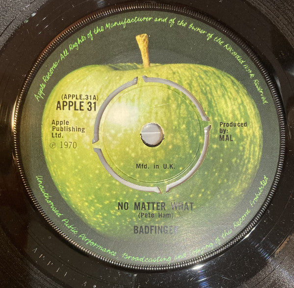 Badfinger : No Matter What (7", Single, Pus)