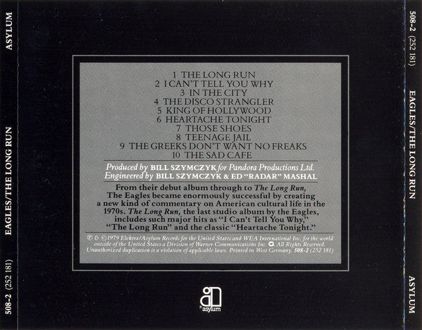 Eagles : The Long Run (CD, Album, RE, Tar)