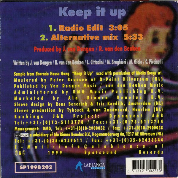 J & R Project : Keep It Up (CD, Single, Car)
