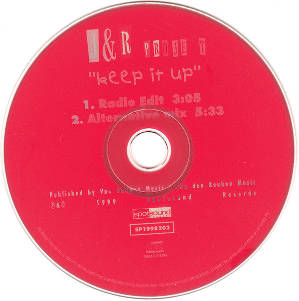 J & R Project : Keep It Up (CD, Single, Car)