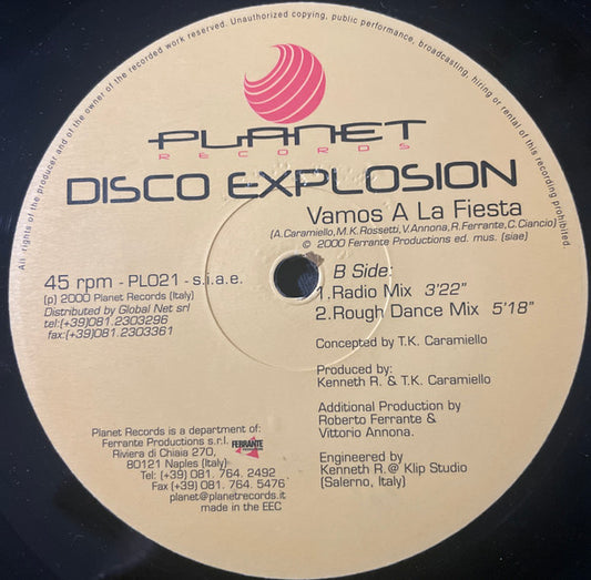 Disco Explosion : Vamos A La Fiesta (12")