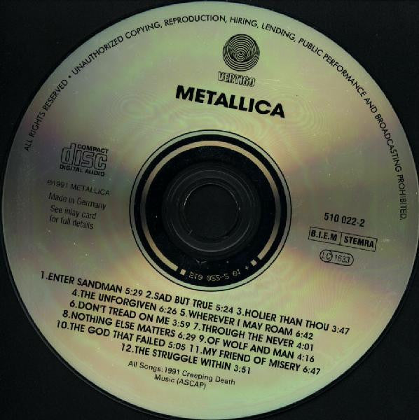 Metallica : Metallica (CD, Album, RP)
