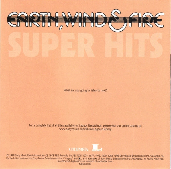 Earth, Wind & Fire : Super Hits (CD, Comp)
