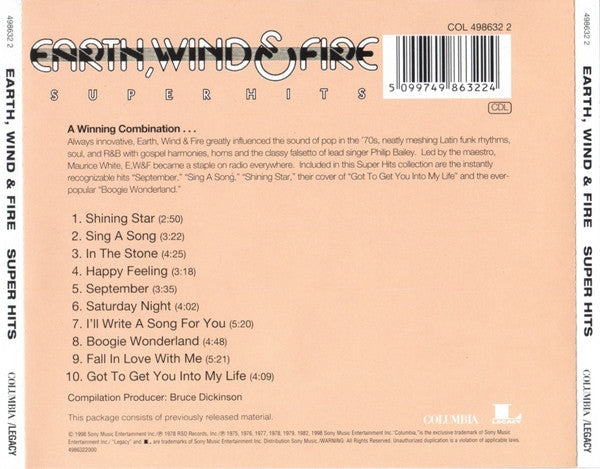 Earth, Wind & Fire : Super Hits (CD, Comp)