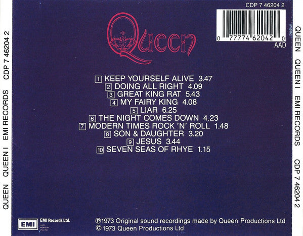 Queen : Queen (CD, Album, RE, Son)