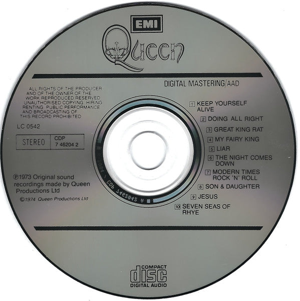 Queen : Queen (CD, Album, RE, Son)